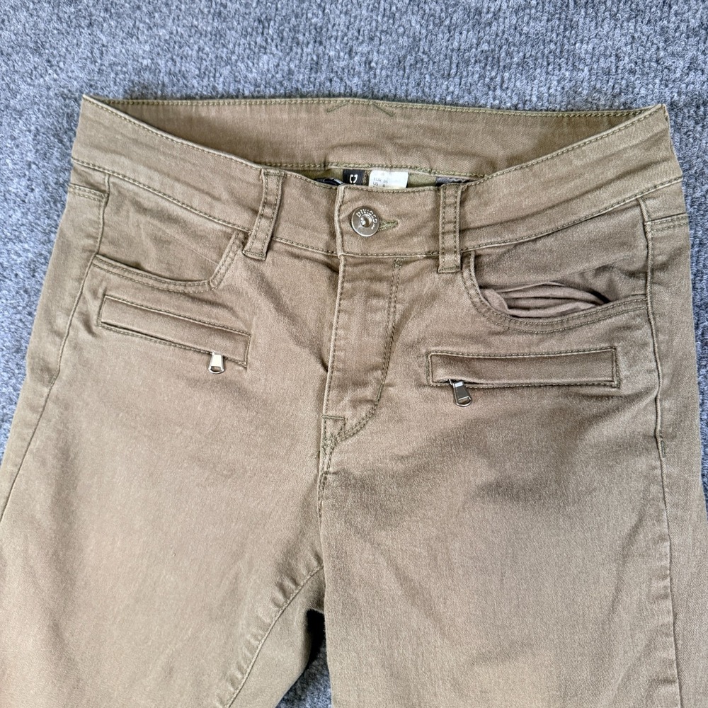 Divided Skinny Jeans Womens 6 Brown Stretch Smocked All Day Comfort Casual - Picture 3 of 12
